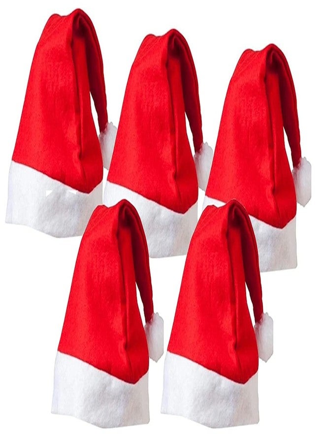 LUDALY Christmas Hats, Santa Hat, Holiday for Velvet Comfort Christmas Party Hat Thicken Classic Fur for Christmas Gifts New Year Festive Holiday Gifts for Men Wowen Pack o 5 - Image 1